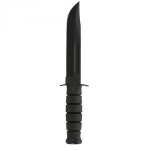 Ka-Bar Full-Size Straight Edge Utility Knife - Hard Sheath - Black - Fixed Blade - Kabar Knives